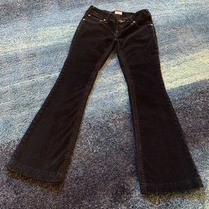 Free People size 26 - Black corduroy flare pants!